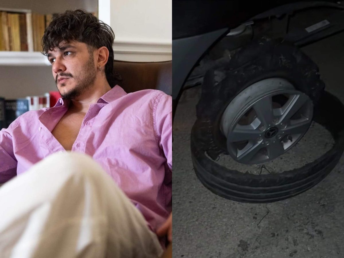 Vlad Drăgulin, incident neașteptat la Sibiu! Cauciucul mașinii a explodat (Foto: Spynews)