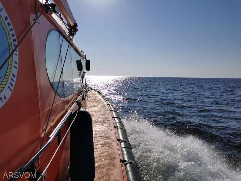 O ambarcațiune ARSVOM se deplasează în zona Sulina pentru o misiune de salvare a unei nave (Foto: HotNews)