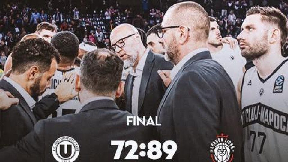 U-BT Cluj a pierdut cu London Lions în EuroCup, iar Mihai Silvășan a fost eliminat (Foto: Radio România Actualități)