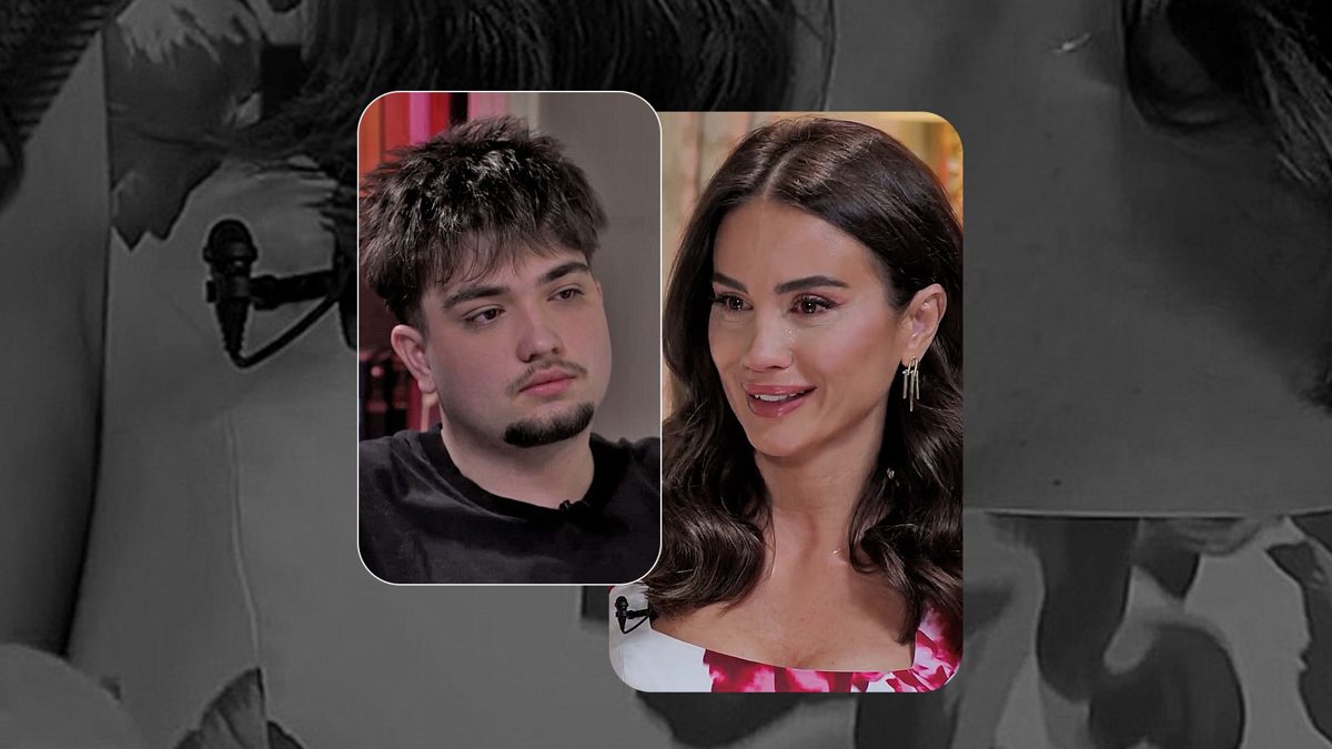 Geanina Ilieș a plâns în timpul unei discuții cu fiul său, invitat în podcastul ei (Foto: Cancan)