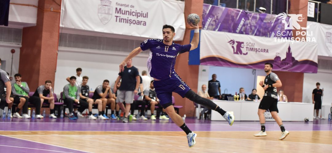 Politehnica Timișoara s-a calificat în turul al treilea al EHF European Cup după ce a învins Granitas Kaunas. (Foto: Opinia Timișoarei)