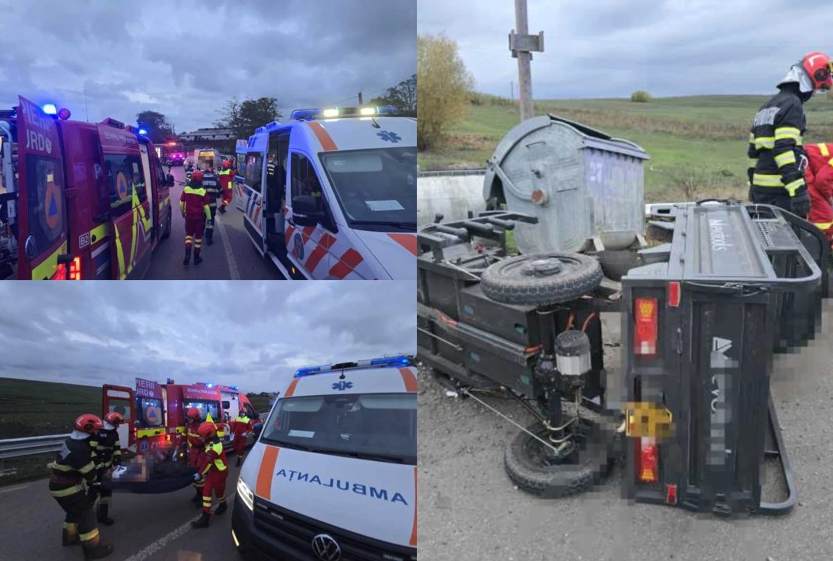 O femeie a murit, iar un bărbat și un copil au fost răniți într-un accident cu triciclu în Botoșani (Foto: Realitatea)